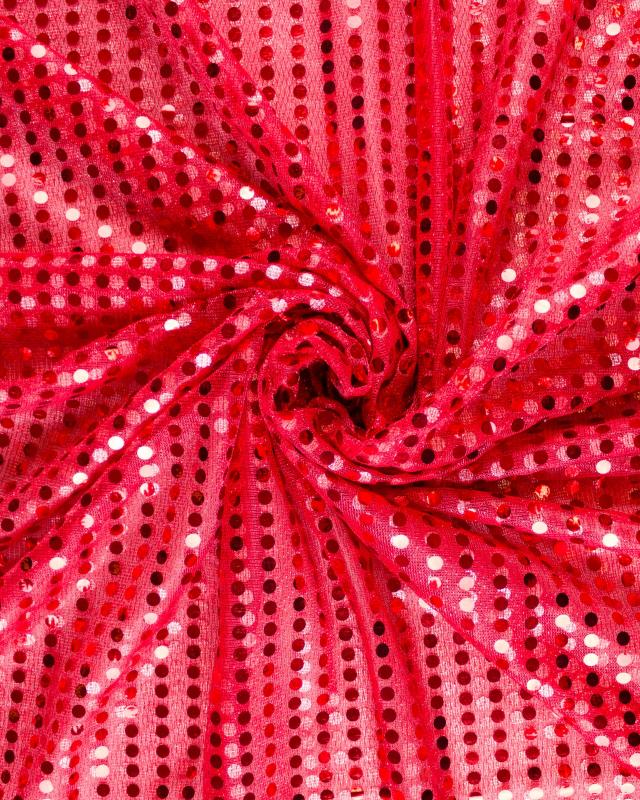 Round Glitter Fabric Red - Tissushop